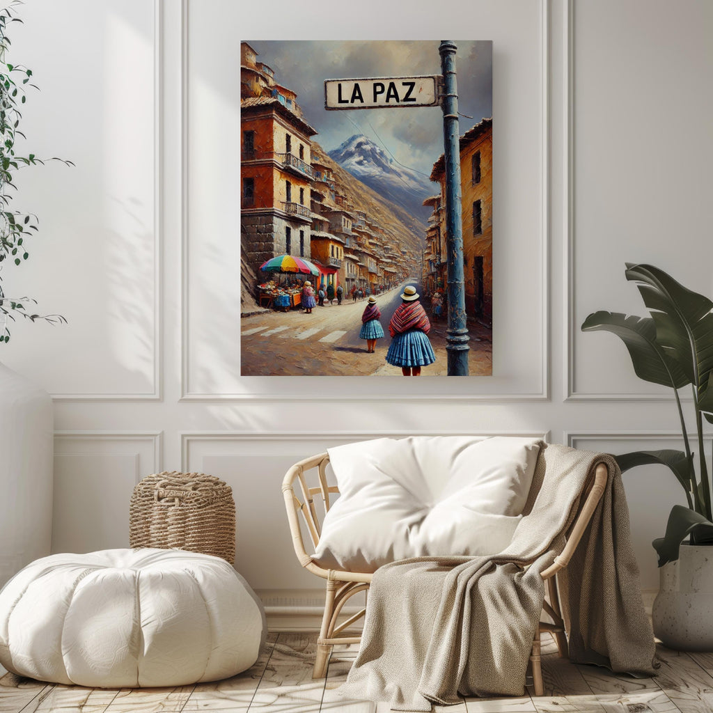 Bolivia La Paz Wall Art Print – South America Travel Poster, Bolivia Decor, Housewarming Gift, Bolivia Travel Print, Bolivia Gift