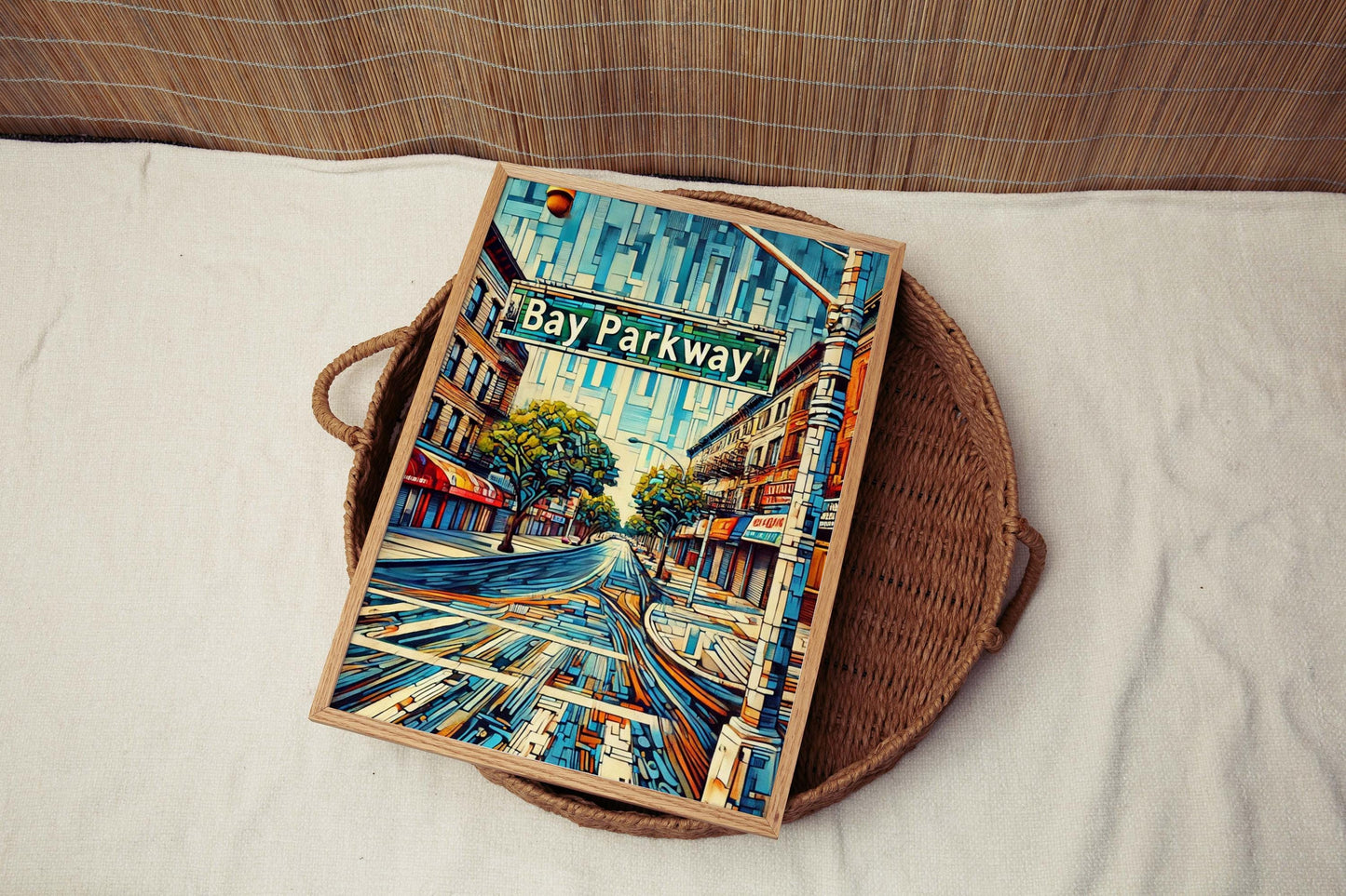 Bay Parkway Print - Brooklyn Wall Art Travel Poster, New York Artwork, Housewarming Gift, Brooklyn Decor, Bay Parkway Wall Art