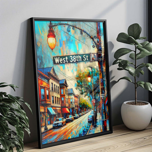 West 38th St Print - Erie Pennsylvania Travel Wall Art, Housewarming Gift, Erie Cityscape Poster, Unique Erie Artwork, Travel Decor