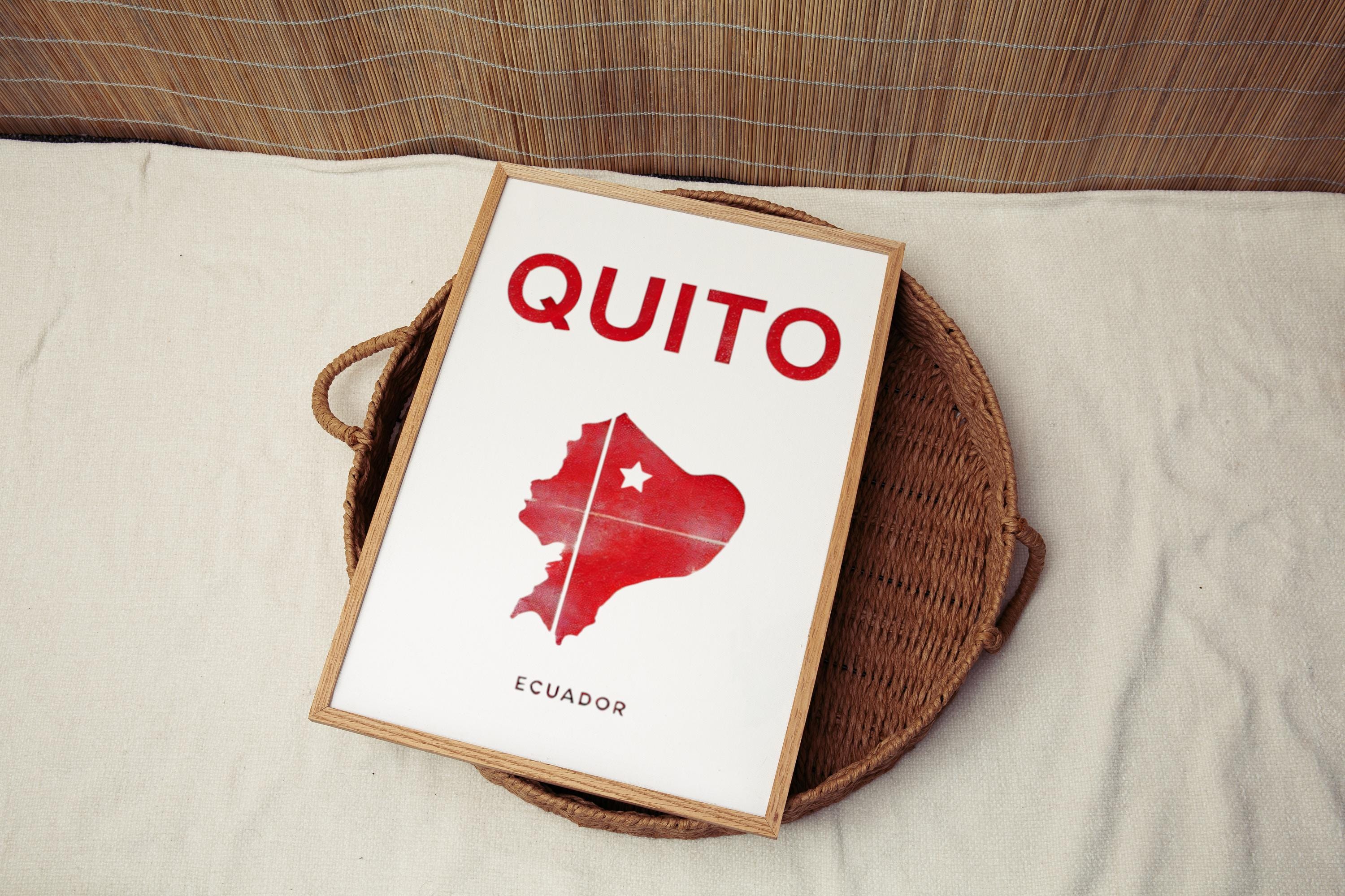 Ecuador Quito Wall Art Print – Travel Home Decor, Ecuador Gift, College Dorm Artwork, Housewarming & Unique Ecuadorian Travel Poster