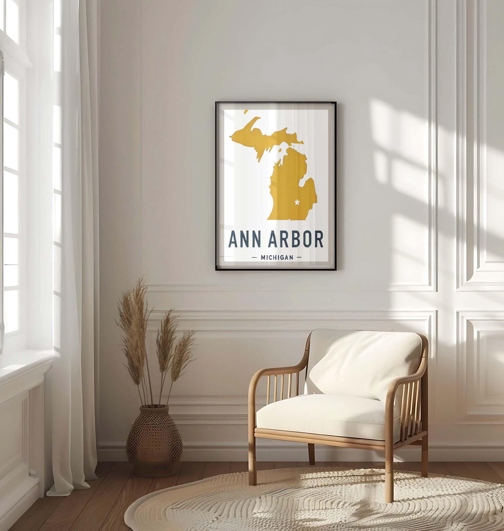 Ann Arbor Print Vintage - Ann Arbor, Michigan, USA