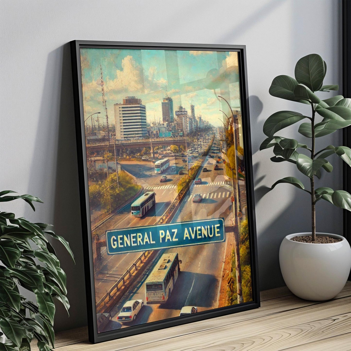 Buenos Aires Street Sign Art: General Paz Avenue Travel Print