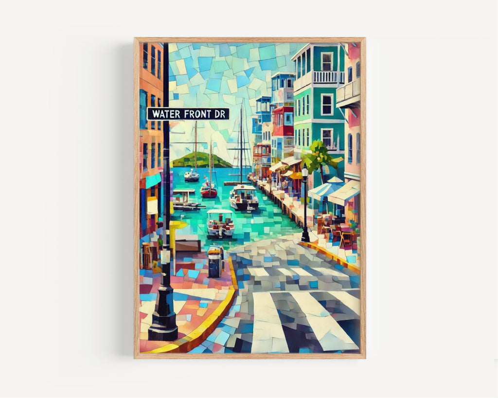 Waterfront Dr Poster - Road Town, British Virgin Islands