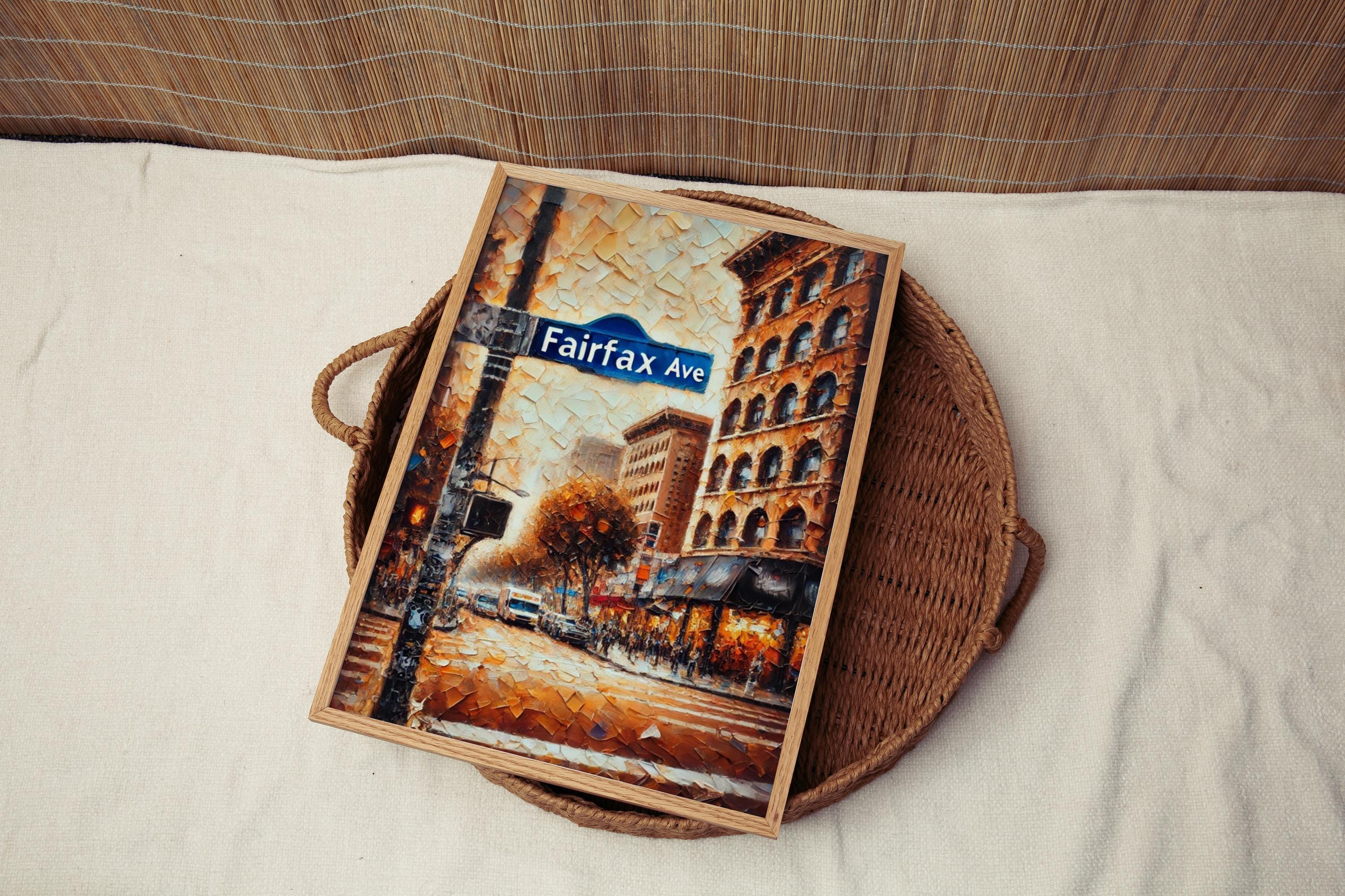 California Fairfax Wall Art Print - Los Angeles Travel Poster, Housewarming Gift & California Artwork for Home Decor