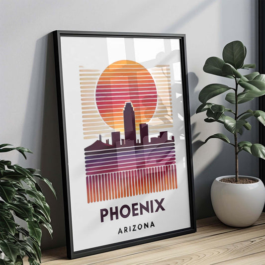 Phoenix Print Arizona Wall Art, Desert Home Decor, Travel Gift, Housewarming & Graduation Present, College Dorm Room Art
