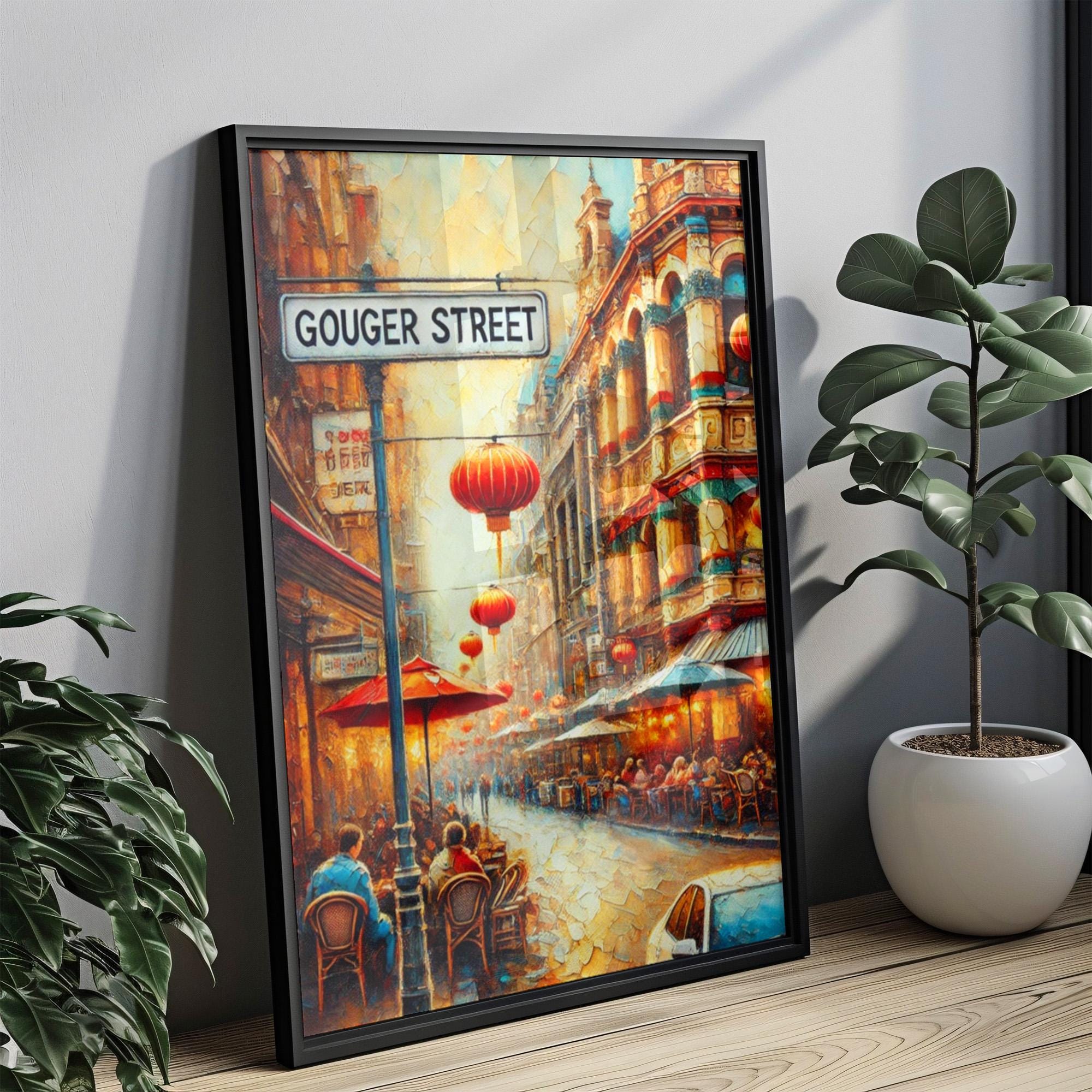 Adelaide Gouger St Wall Art – Travel Poster & Print, Australia Decor, Housewarming Gift, Unique Adelaide Gift Idea