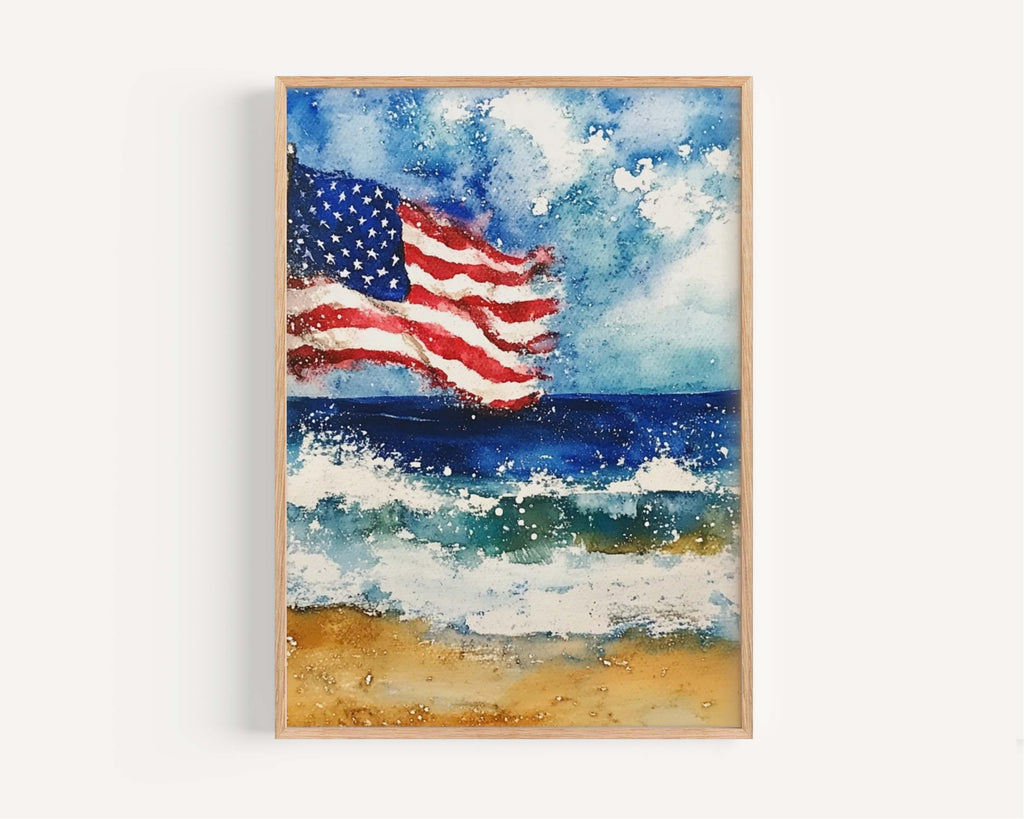 Beach Patriotic Wall Art - United States
