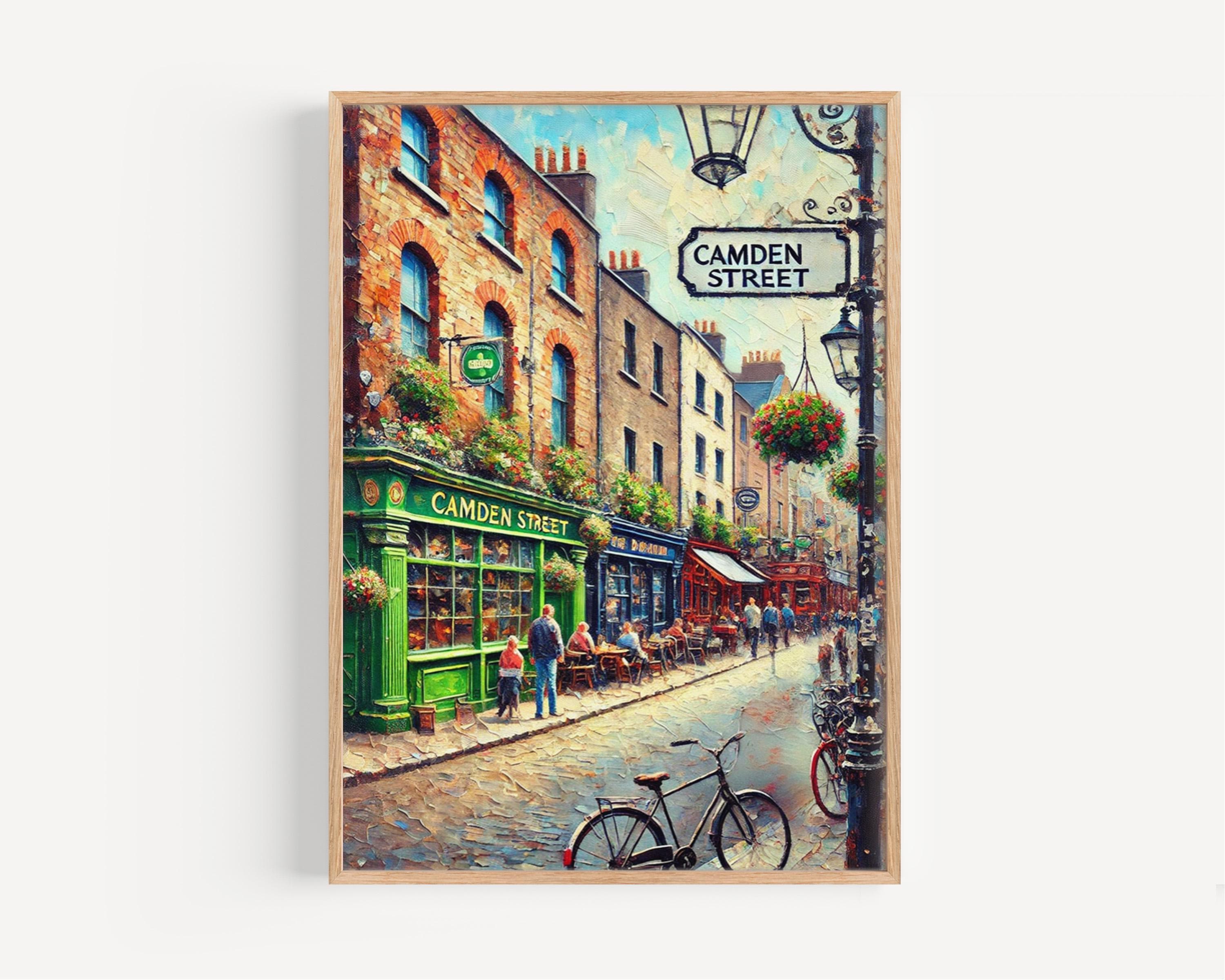 Camden Street Sign Print: London Camden Town Travel Poster