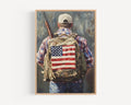 American Hiker Wall Art Abstract - USA