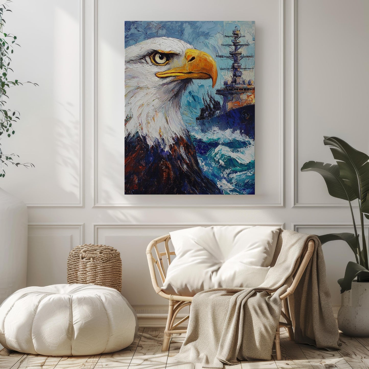 American Eagle Art Abstract USA Wall Art Patriotic Wall Decor United States Independence Poster for Home