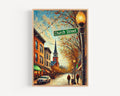 Church Street Sign Print: Burlington Vermont Travel Poster