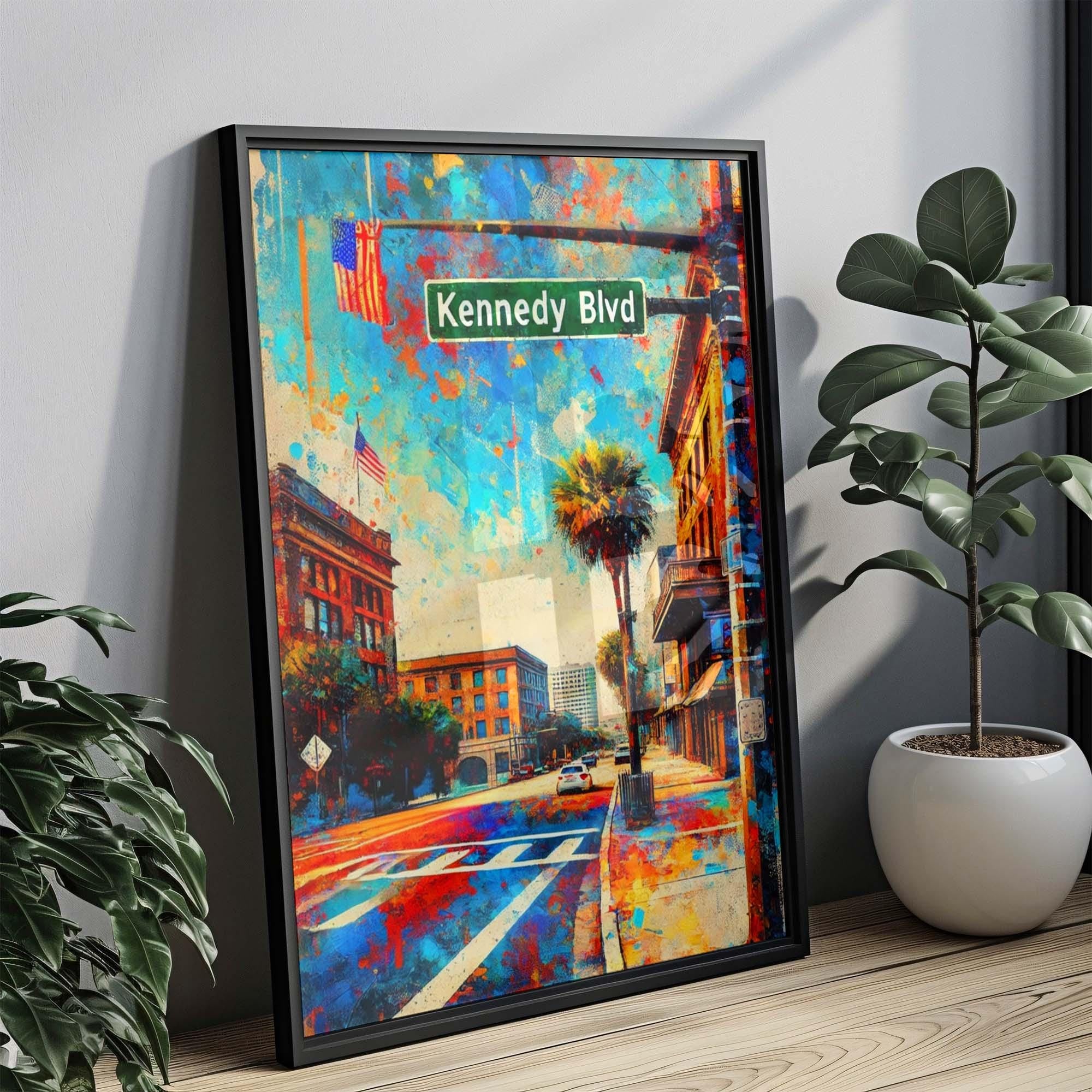 Kennedy Boulevard Wall Art Modern - Tampa, Florida, USA