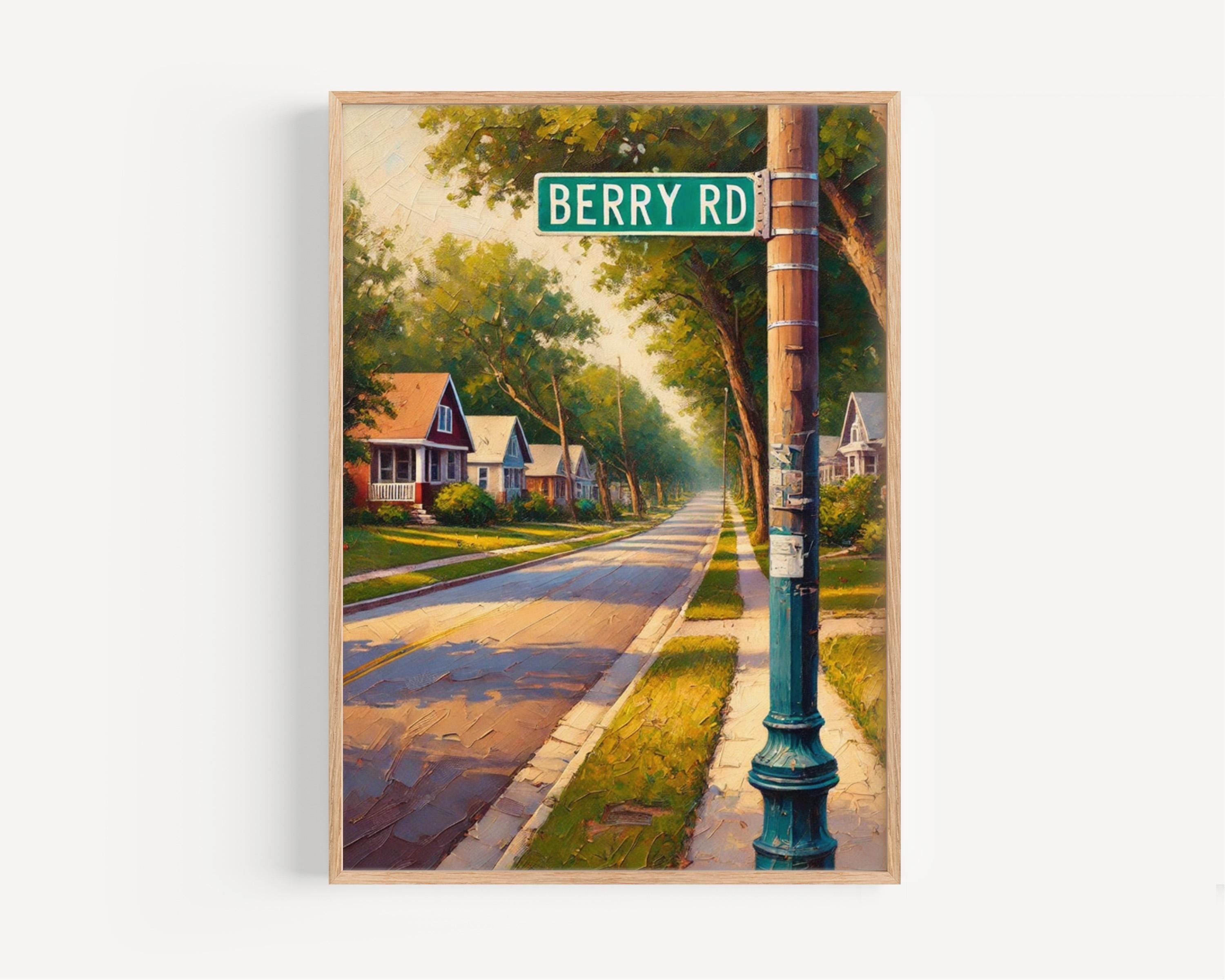 Berry Rd Print - St. Louis, Missouri, USA