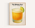 Whiskey Sour Cocktail Vintage Print