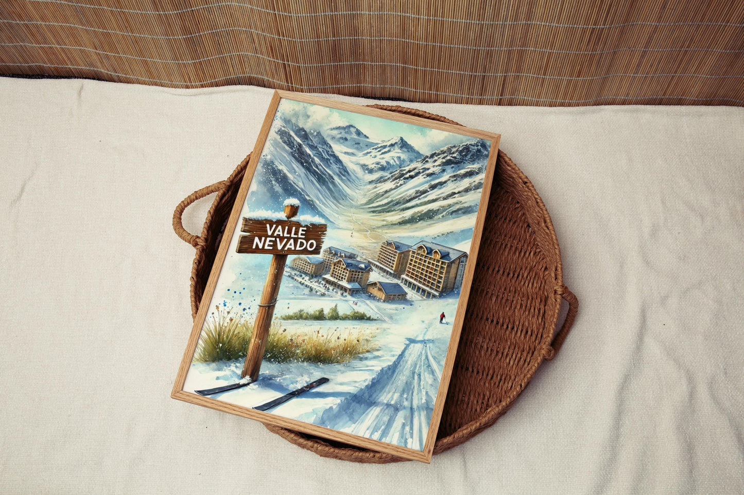 Valle Nevado Ski Resort Print: Chile Andes Mountain Travel Poster