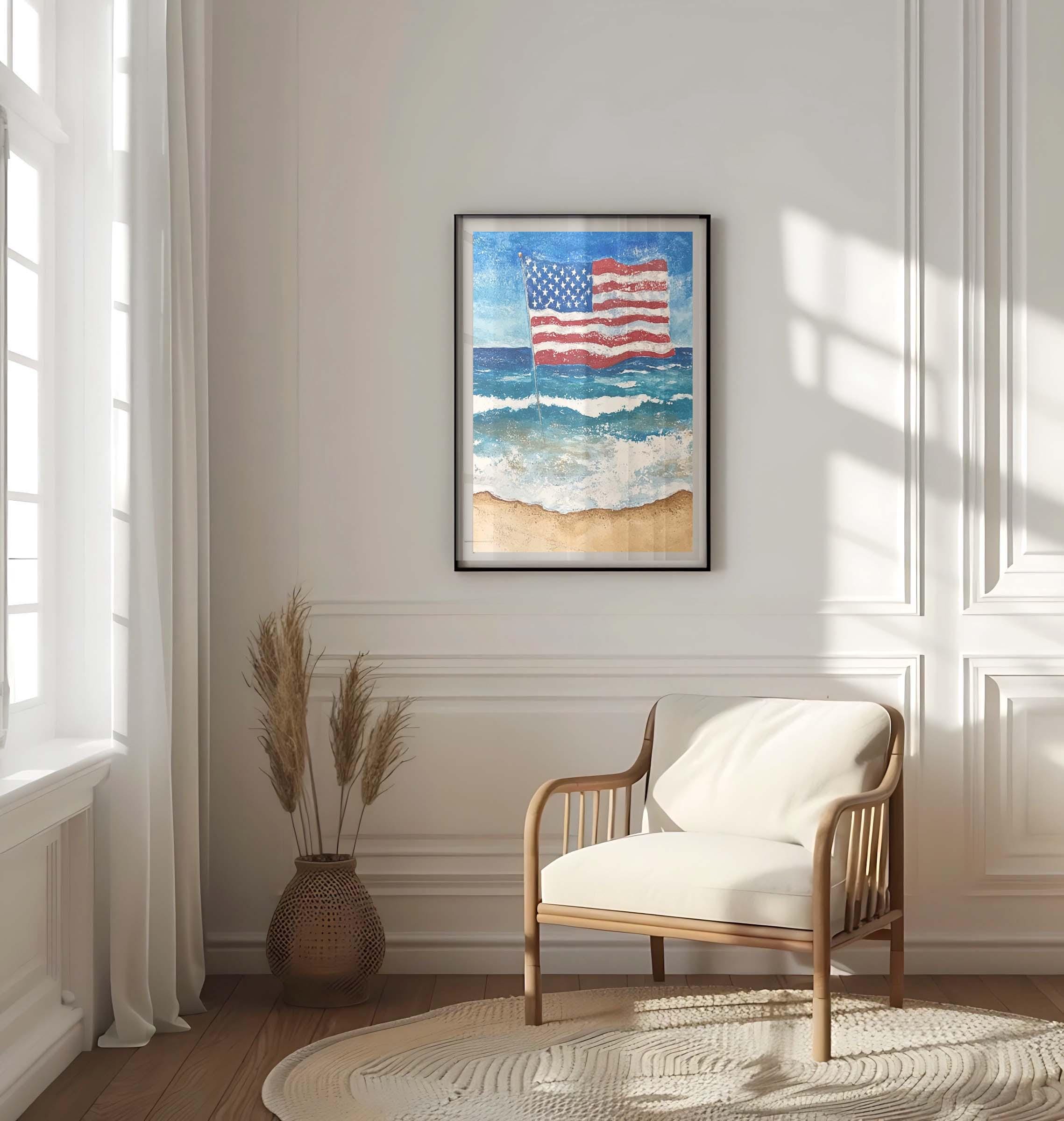 Beach Poster Patriotic - United States