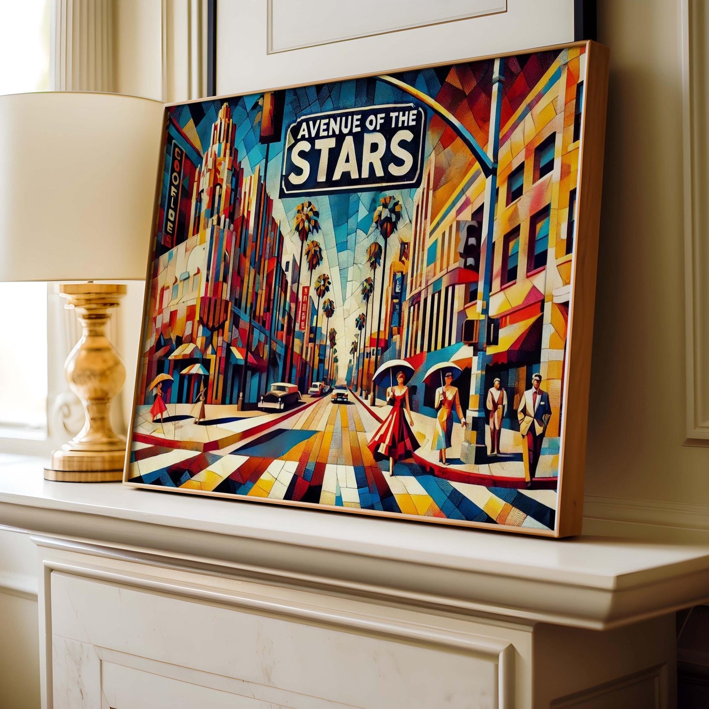 Avenue of the Stars Wall Art Print - Los Angeles Travel Poster, California Gift, LA Skyline Decor, Housewarming Present