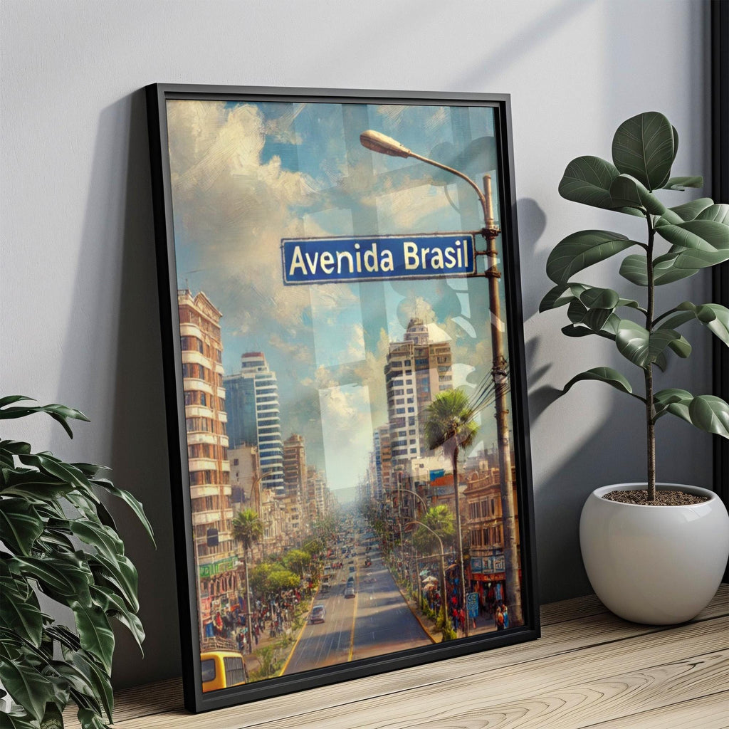 Peru Avenida Brasil Wall Art Print - Lima Travel Poster, Peru Decor, Housewarming Gift, South America Travel Art