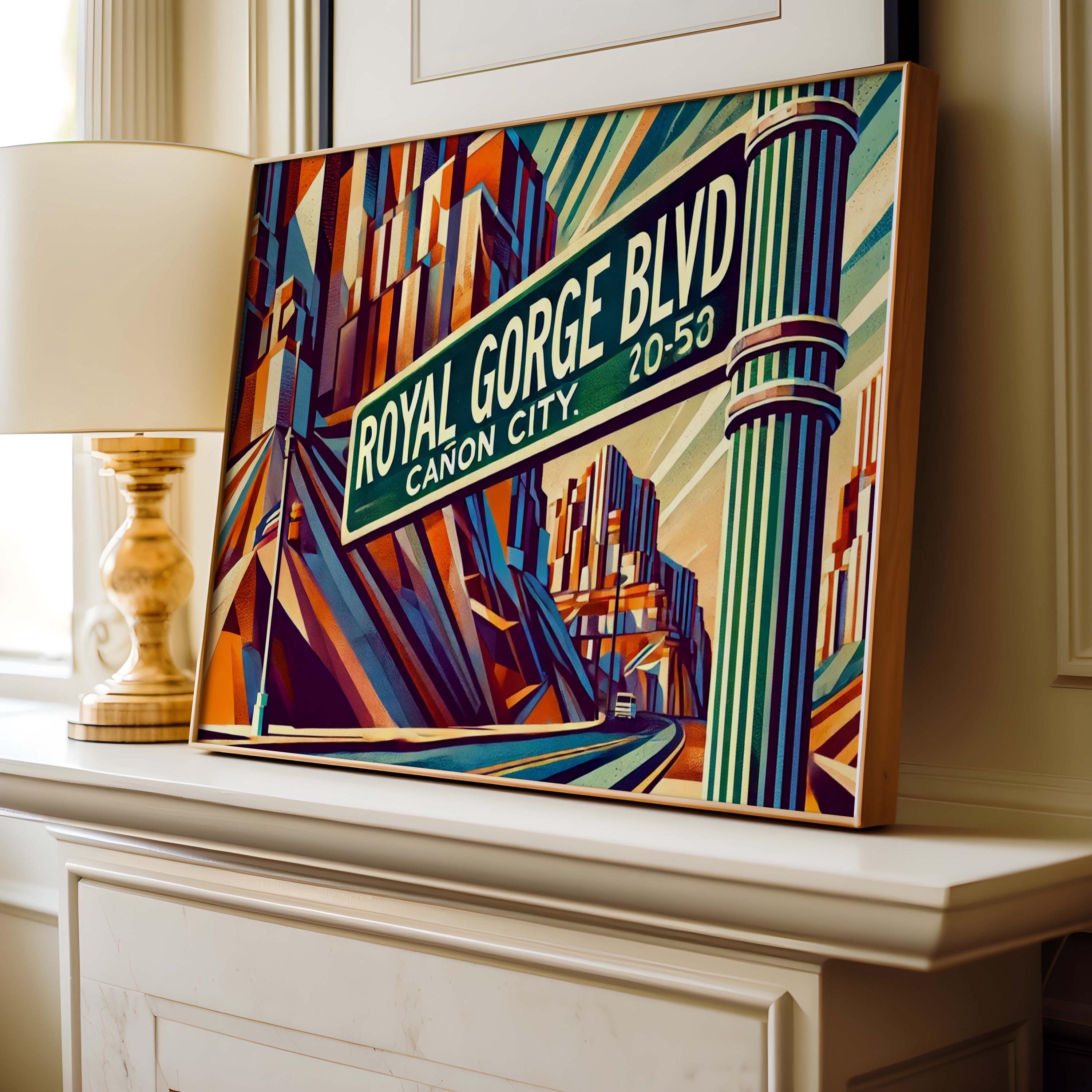 Royal Gorge Wall Art Print – Colorado Travel Poster, Housewarming Gift, Royal Gorge Blvd Decor, CO Art, Scenic Colorado Landscape Artwork