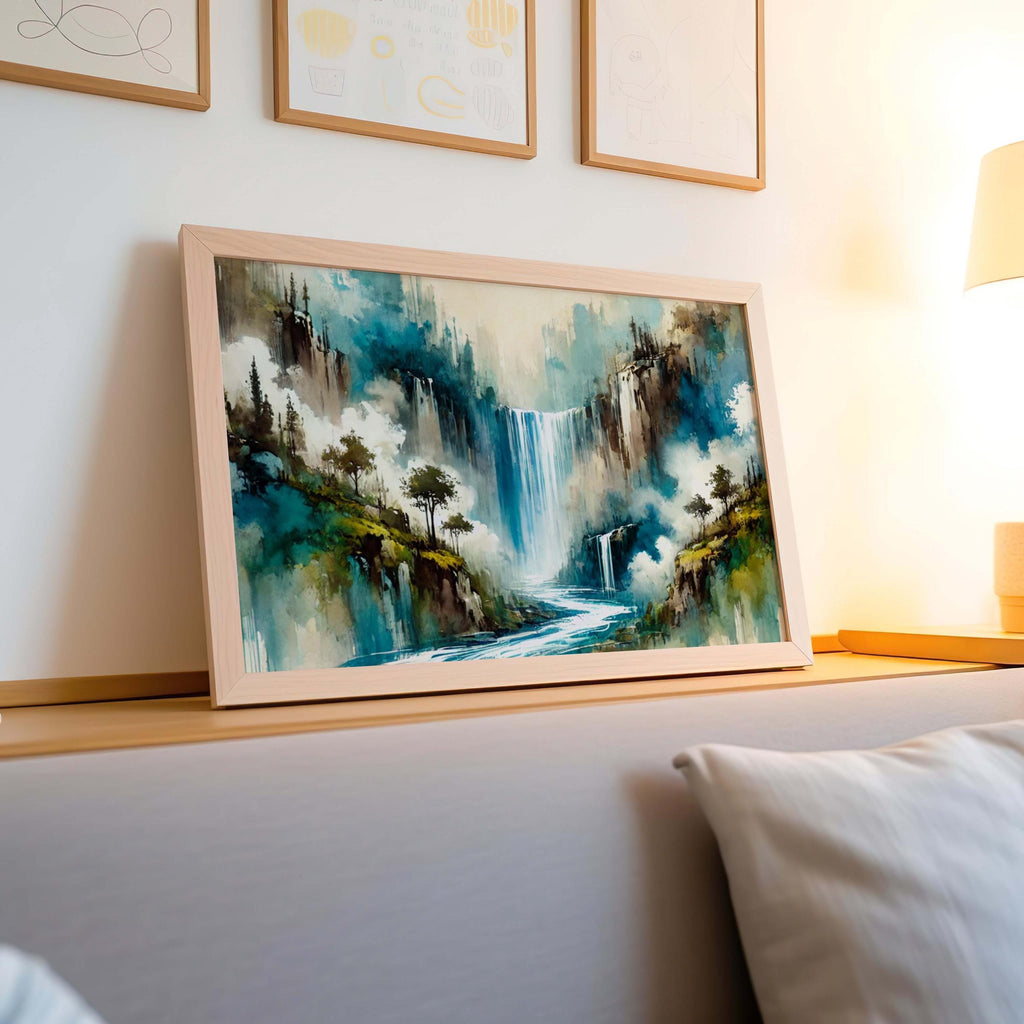 Waterfall Print Nature Decor