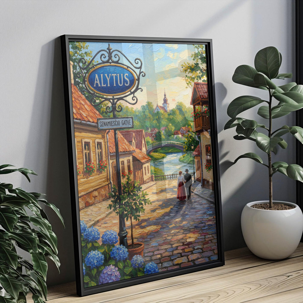 Alytus Street Sign Art Print: Lithuania Travel Poster Wall Decor