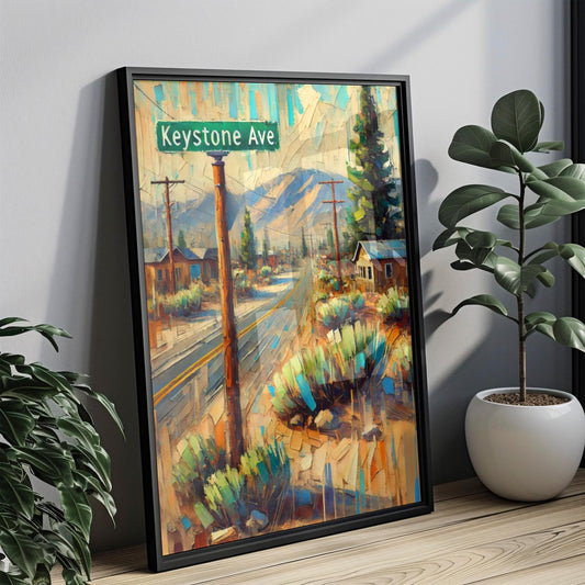 Keystone Avenue Wall Art, Nevada Print, USA Art, “City” Gift, Travel Souvenir, Travel Poster, “State” Art, PERSONALIZED GIFT