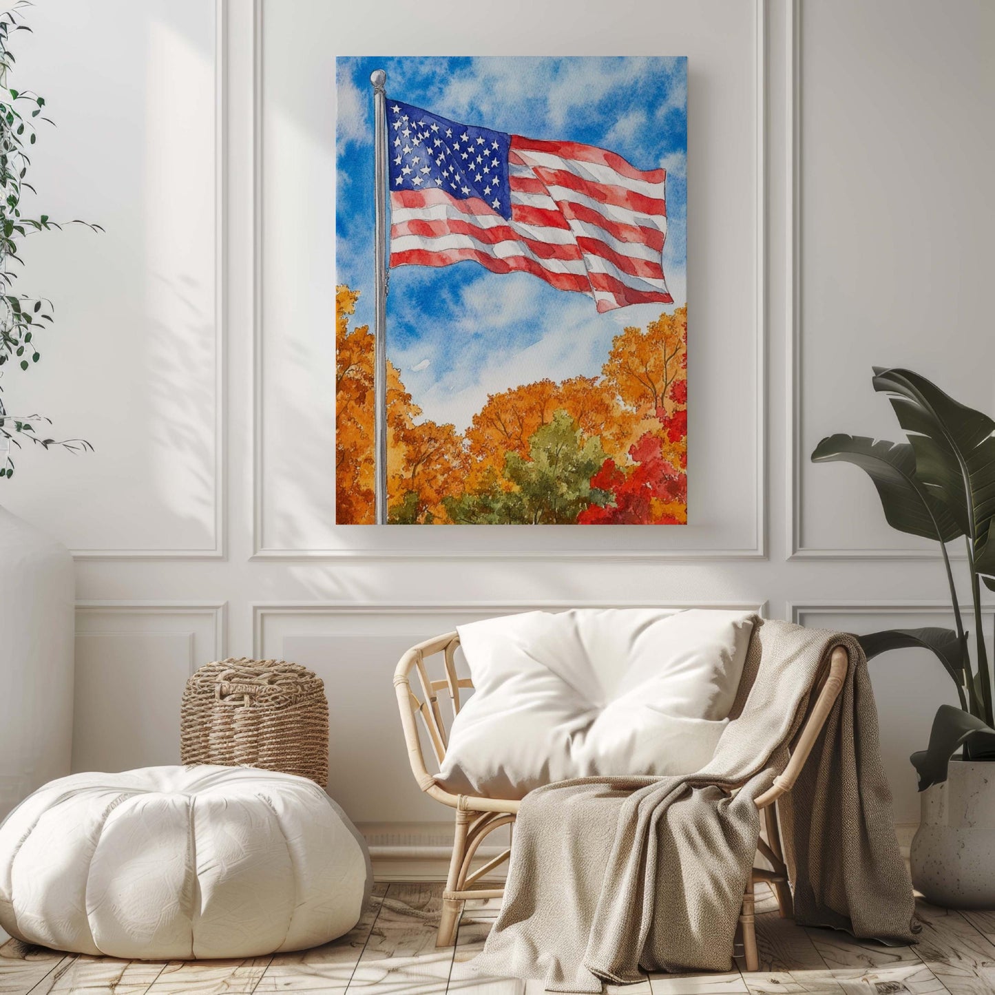 American Flag Artwork | Patriotic USA Wall Art & Home Decor | United States Poster Print | American Flag Home Decoration
