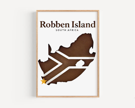 South Africa Robben Island Wall Art Print - Travel Home Decor, South Africa Gift, Housewarming & Wall Artwork