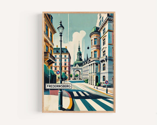 Frederiksberg Print - Denmark City Wall Art Travel Poster, Housewarming Gift, Scandinavian Home Decor, Modern Travel Print
