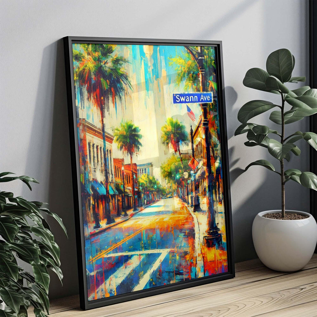 Swann Avenue Coastal Print - Tampa, Florida, USA