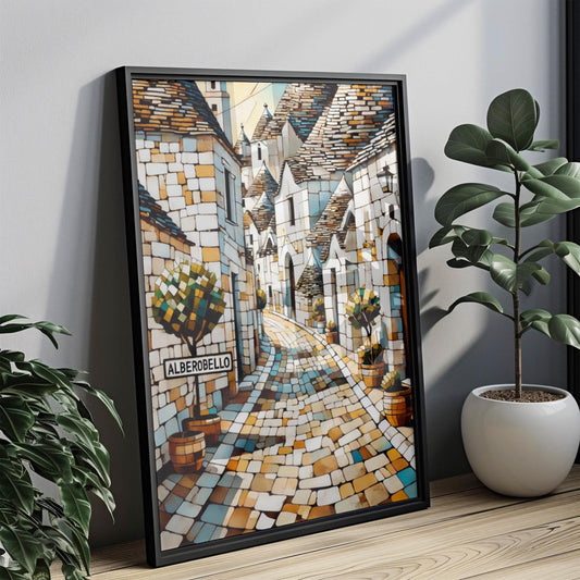 Italy Alberobello Wall Art Print - Travel Poster, Italian Decor, European Gift, Housewarming & Italy Travel Home Artwork
