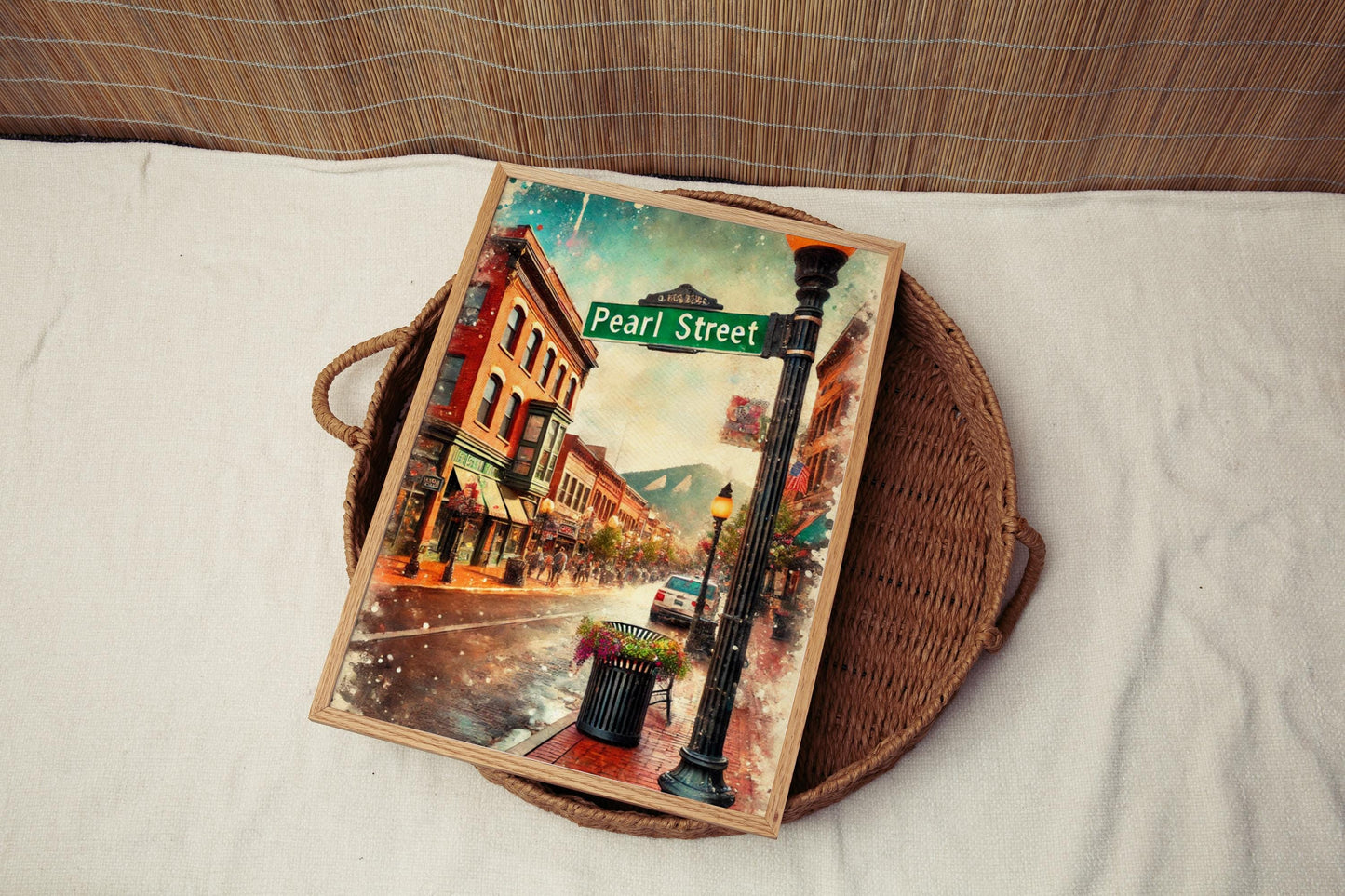 Pearl Street Boulder Colorado Art Print, Travel Souvenir