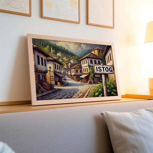 Istog Art Print - Kosovo City Travel Poster, European Wall Art, Istog Gift, Housewarming Decor, Unique Kosovo Artwork & Travel Memorabilia