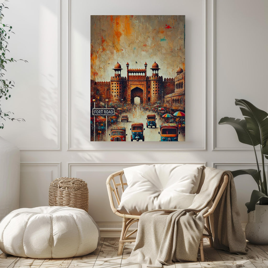 Fort Road Wall Art - Lahore, Pakistan