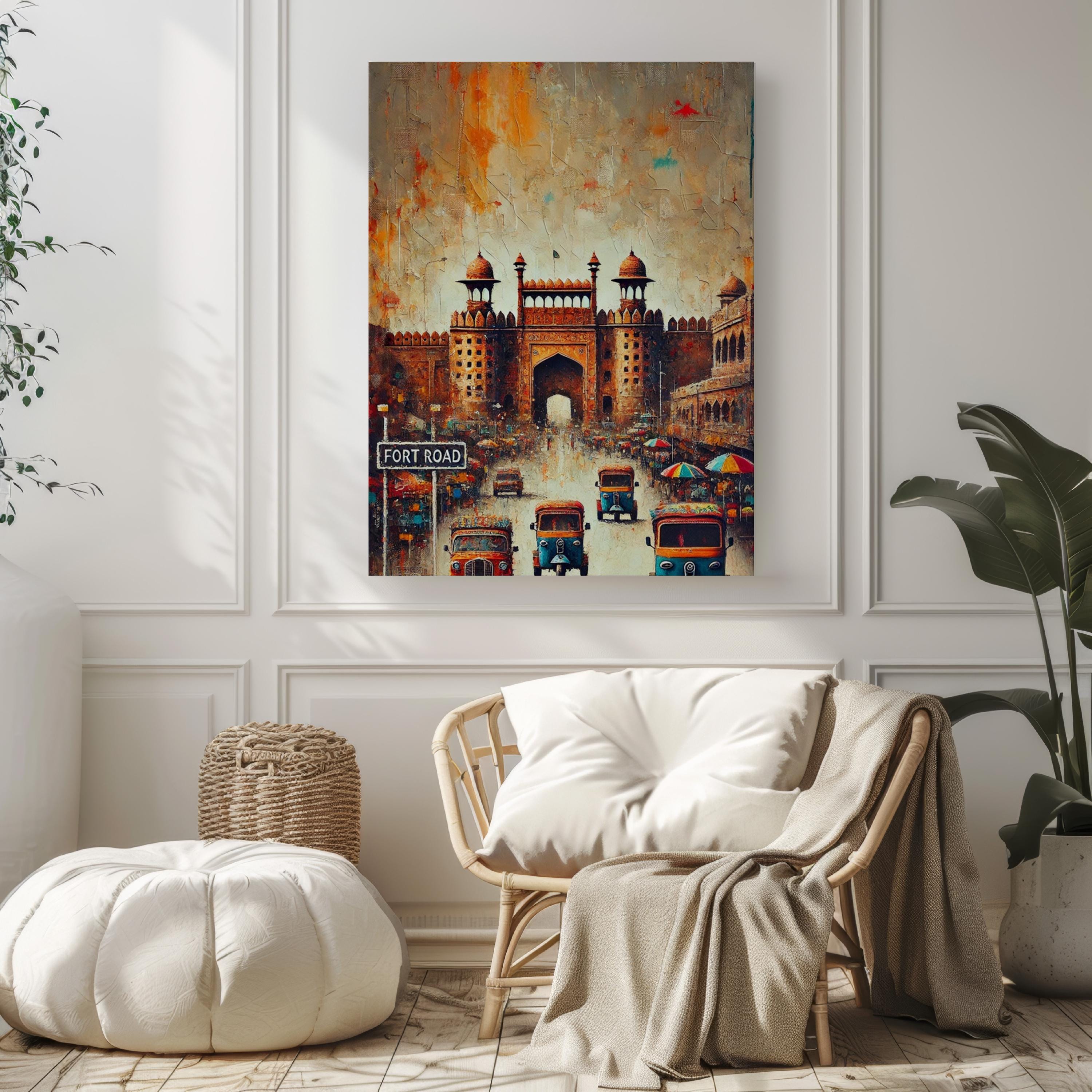 Fort Road Wall Art - Lahore, Pakistan