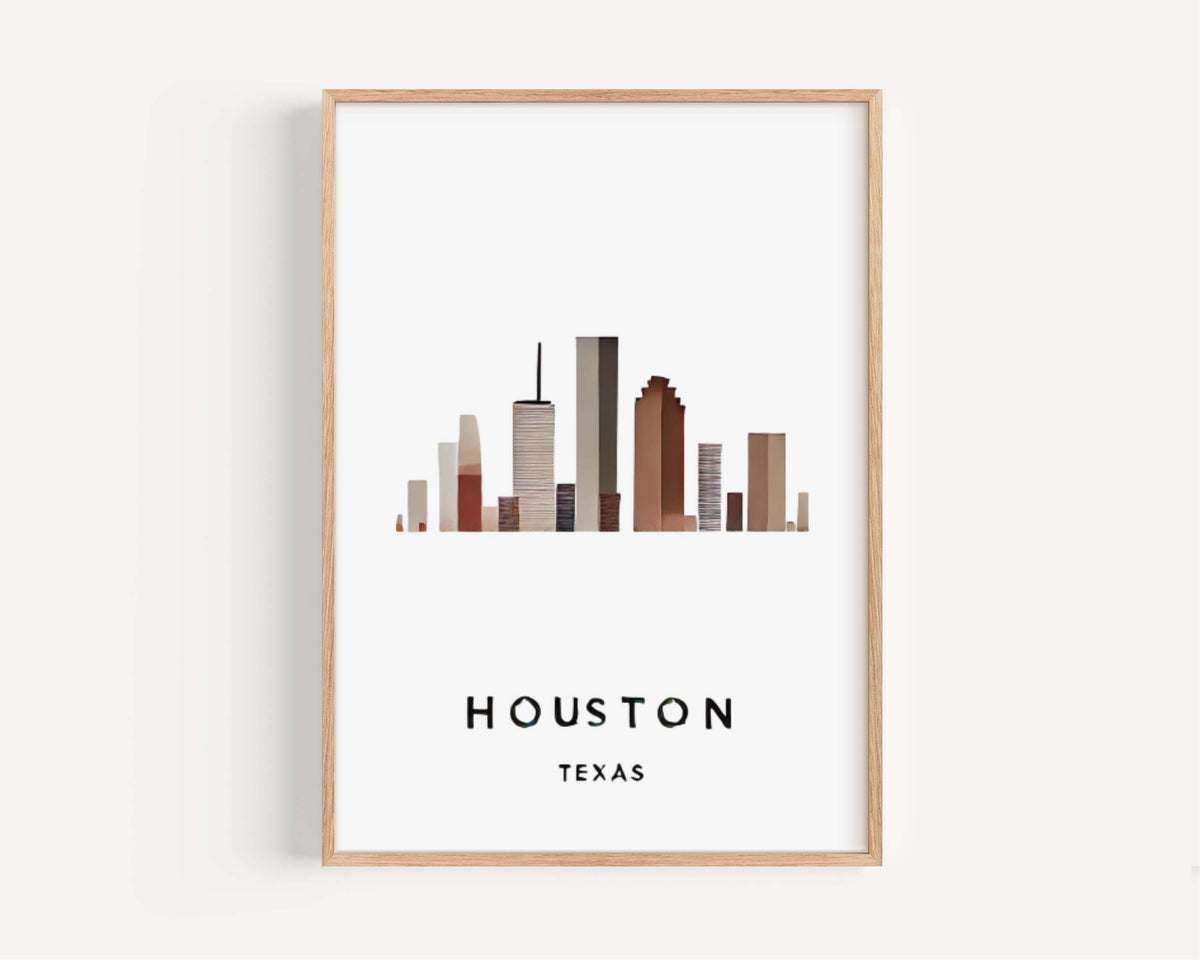 Houston Skyline Print - Houston, Texas, USA