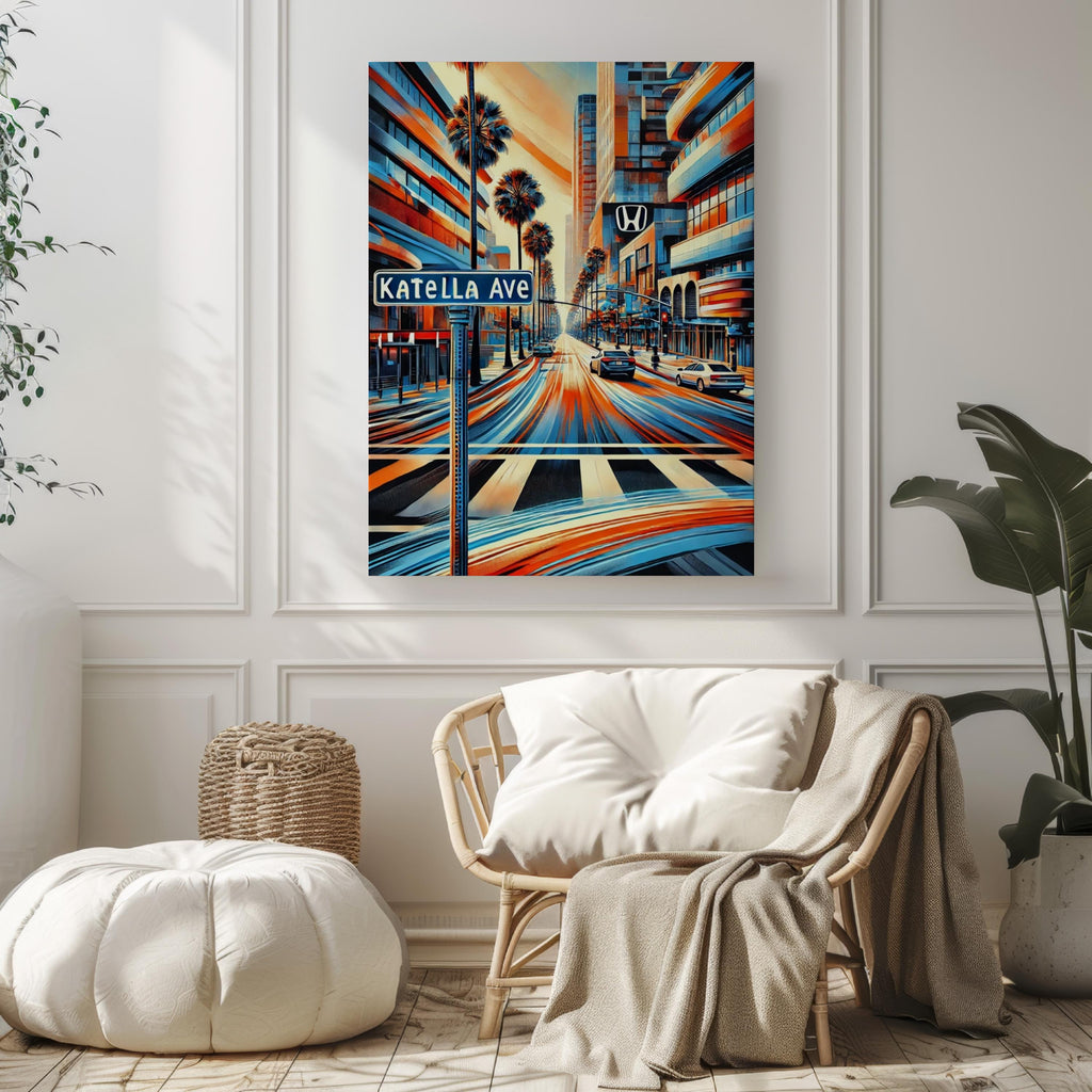Katella Ave Print Vintage - Orange County, California, USA