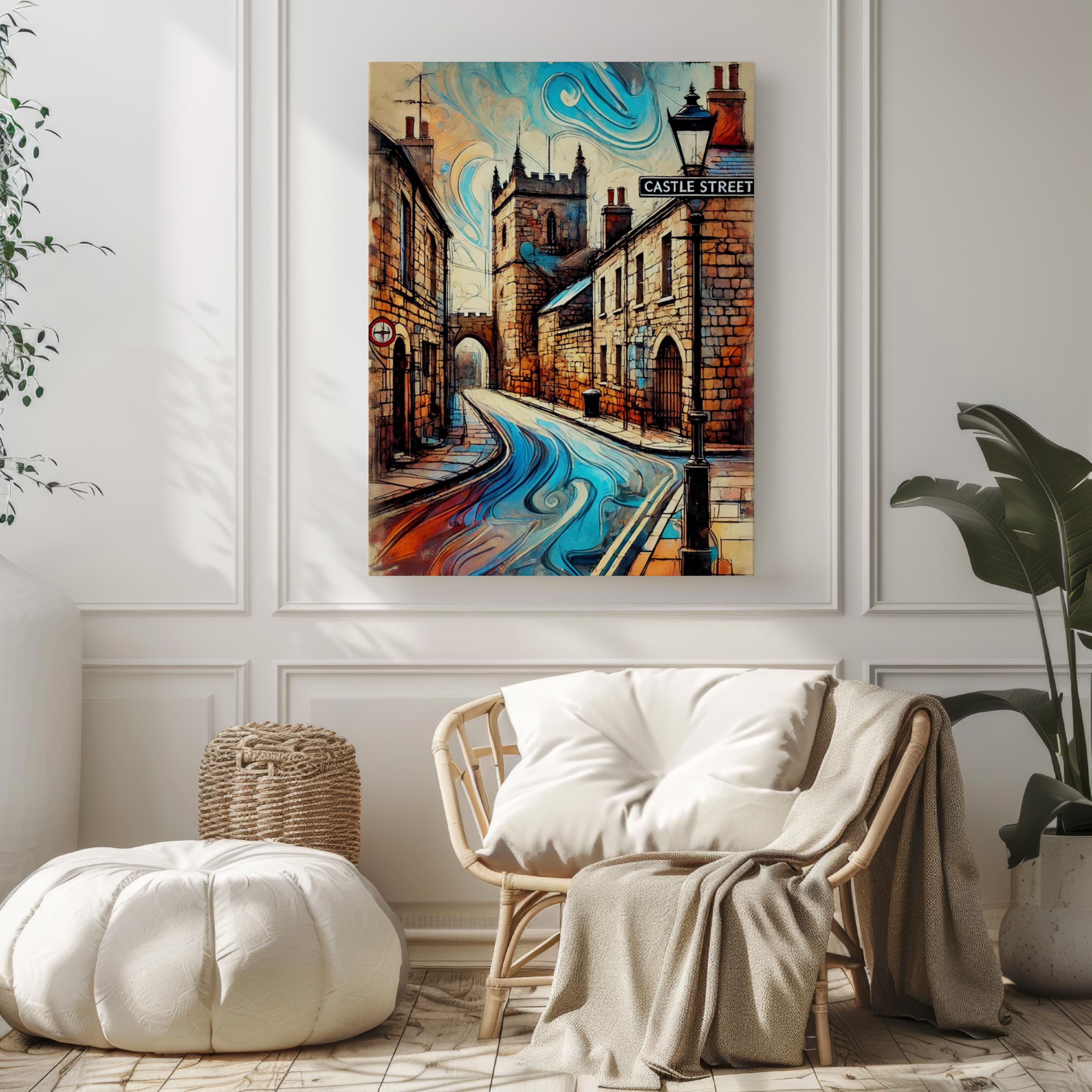 Castle Street Print Cityscape - Canterbury, United Kingdom
