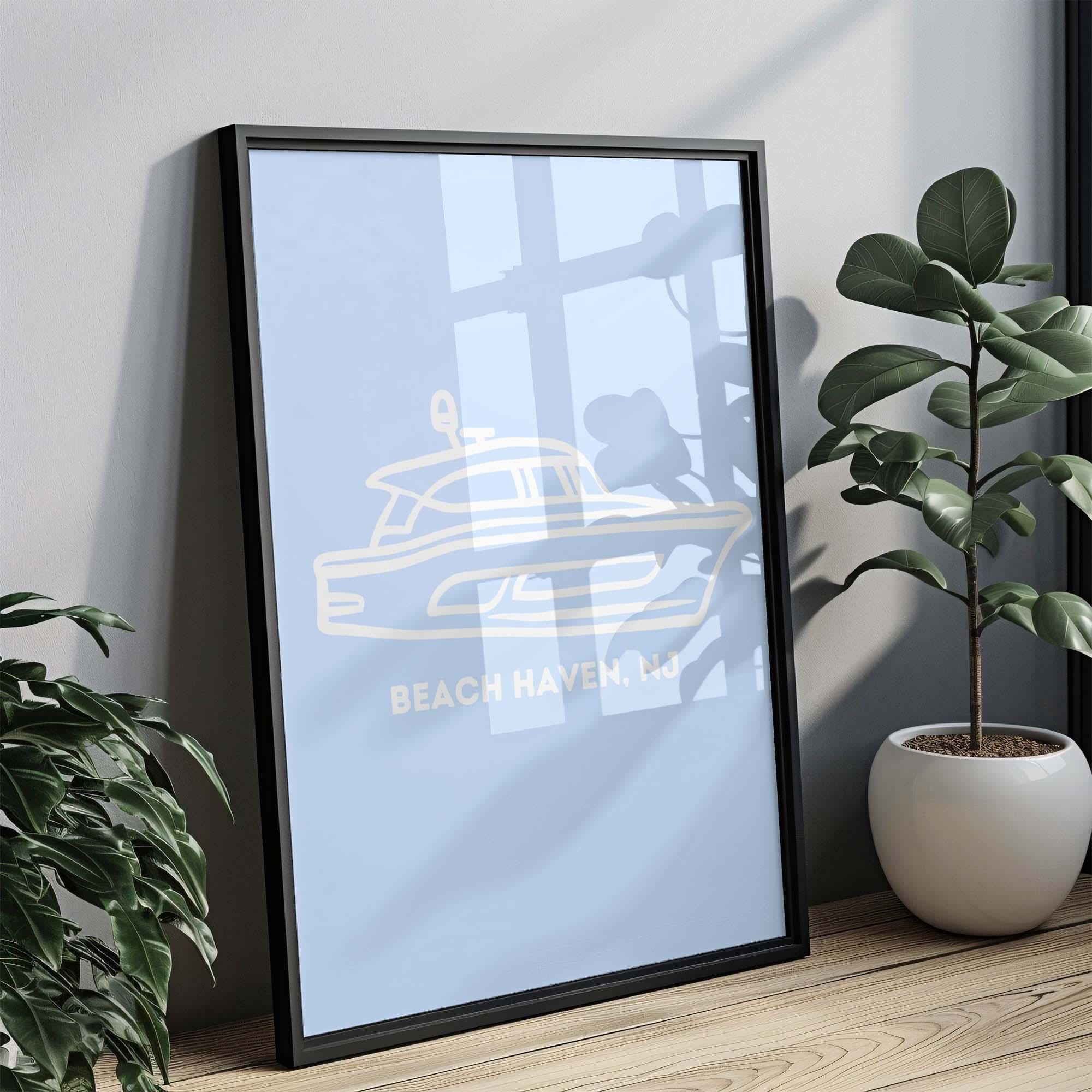 Beach Haven Minimalist Home Office Art Print