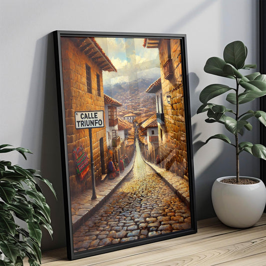 Calle Triunfo Cusco Peru Print: Colonial Architecture Travel Art