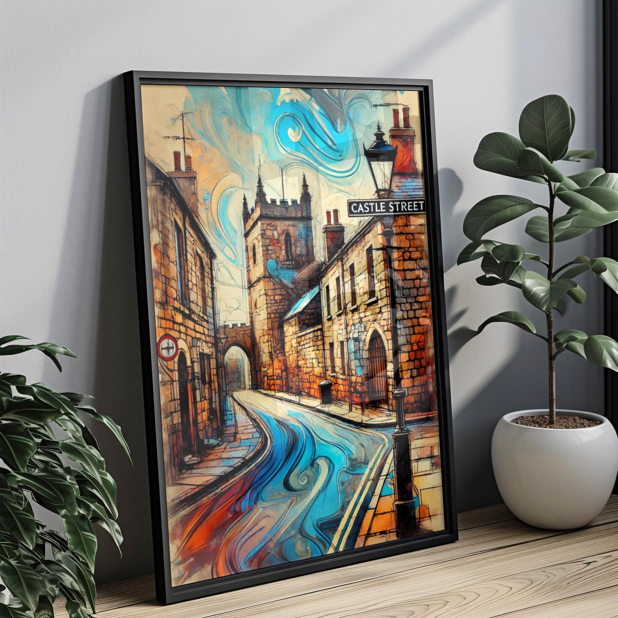 Castle Street Print Cityscape - Canterbury, United Kingdom