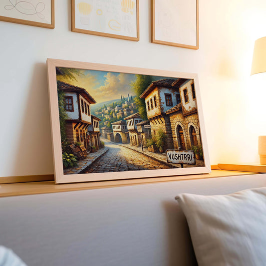 Vushtrri Art Print - Kosovo City Wall Art, Travel Poster, European Home Decor, Vushtrri Gift, Housewarming & Travel Wall Decor