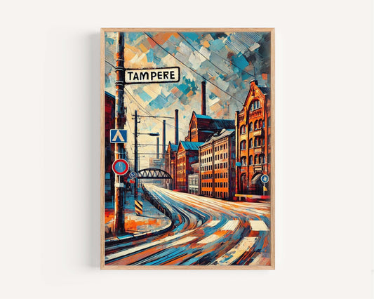 Tampere Art Print – Finland City Wall Art, Travel Poster, Housewarming Gift, European Home Decor, Scandinavian Design, Tampere Travel Gift