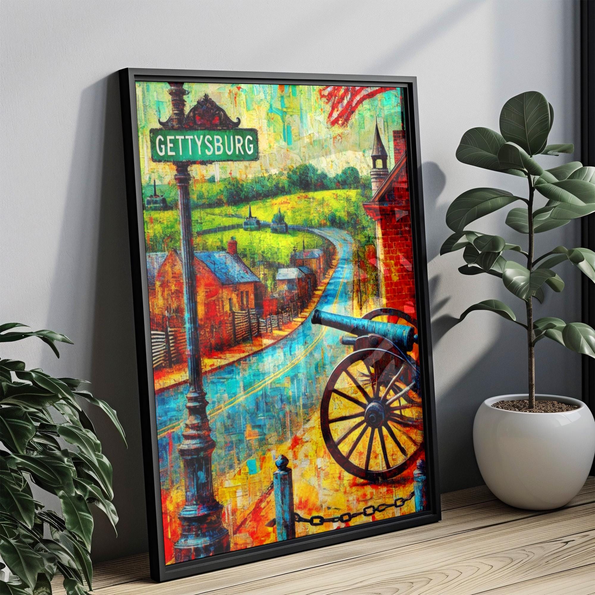 Gettysburg Vintage Print - Gettysburg, Pennsylvania, USA