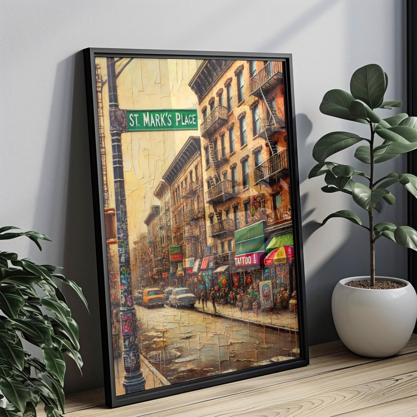 St. Mark’s Place NYC Print: Bohemian East Village Art