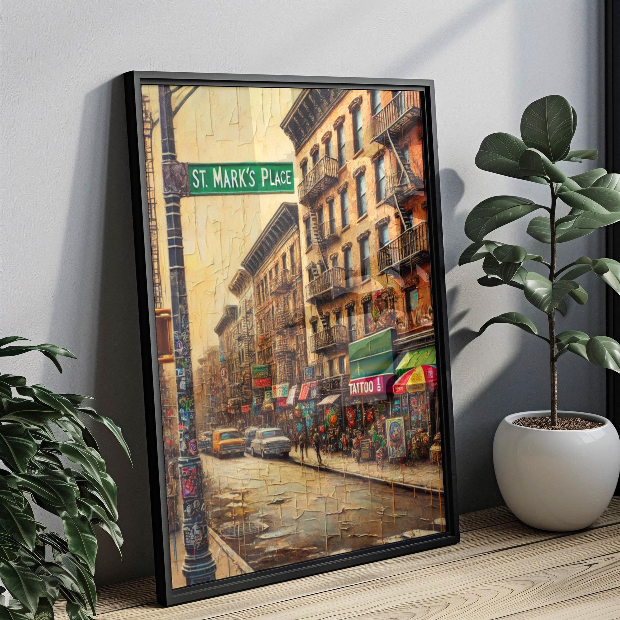 St. Mark’s Place NYC Print: Bohemian East Village Art