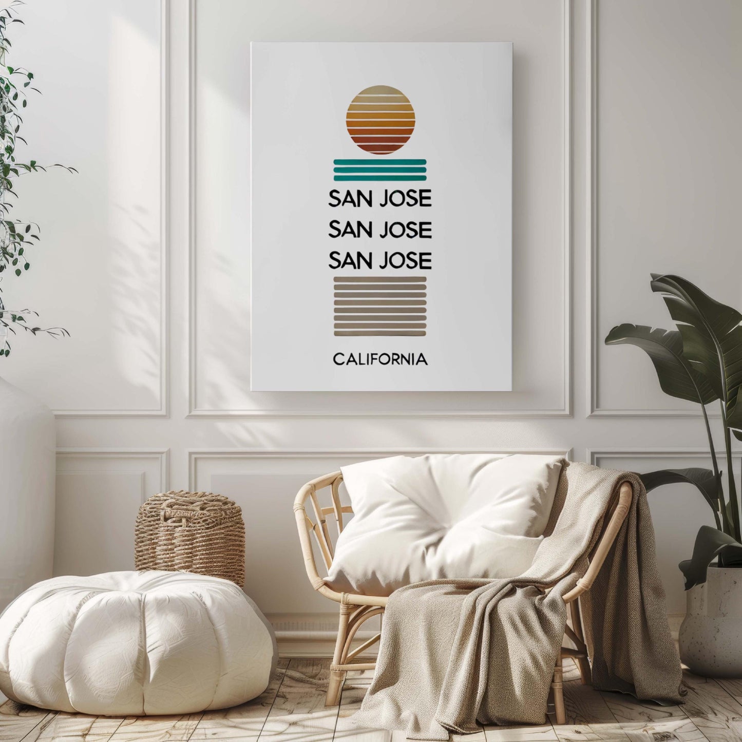 San Jose Print San Jose Wall Art California Gift Travel Decor College Dorm Housewarming Cali Art Poster