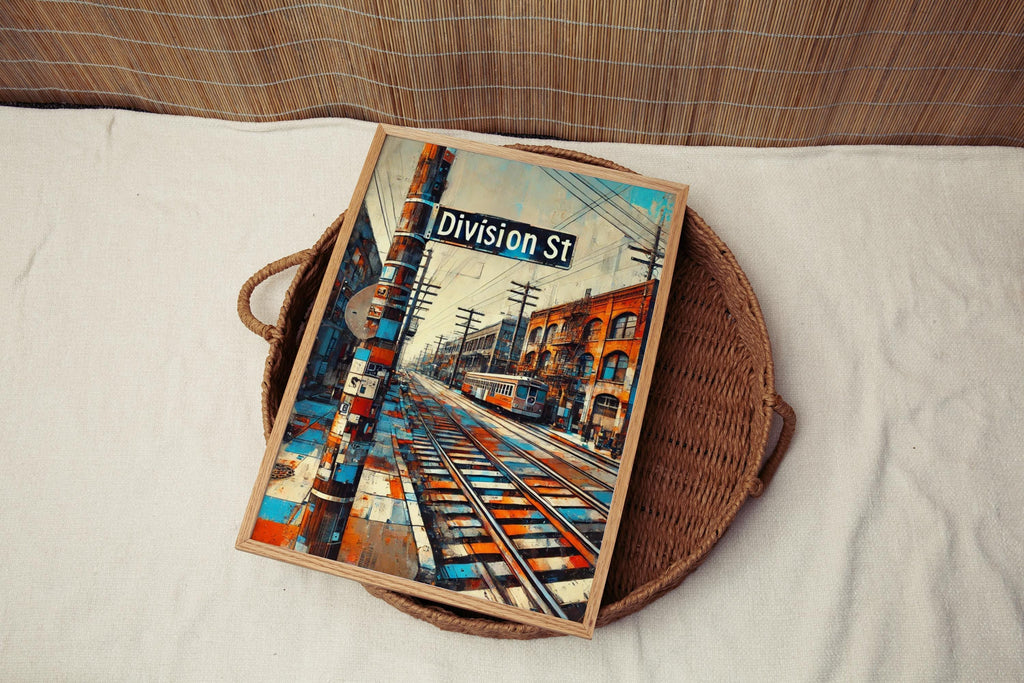 Division Street Wall Art - Portland, Oregon, USA
