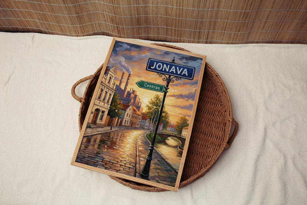 Jonava Lithuania Wall Art Print: Baltic European Travel Poster