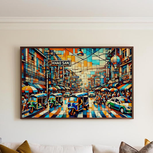 Khao San Road Print - Bangkok Travel Poster, Thailand Wall Art, Souvenir Gift, Housewarming Decor, Travel Print, Khao San Rd Artwork